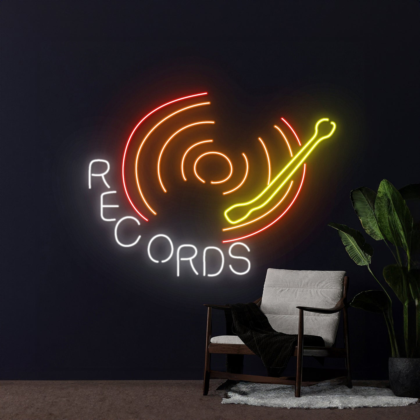 Retro Record Player Neon Sign Retro Record Player Neon Light