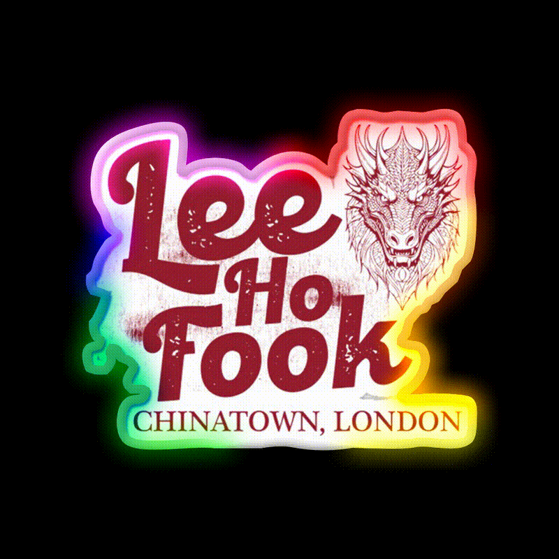 Retro Restaurant 90S Asian Cultural Led Neon Sign Rgb Color - LED neon sign close-up detail