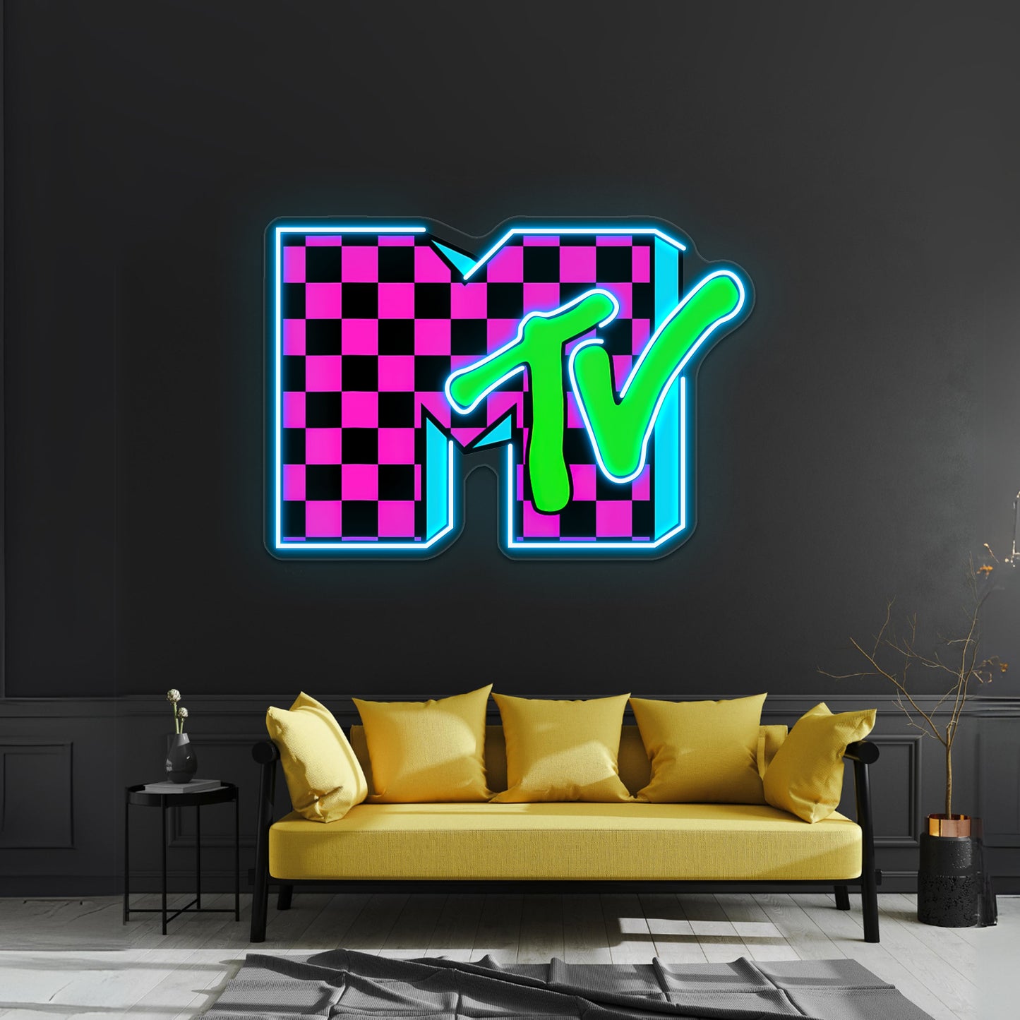 Retro Shape Design Logo Graphic Essential Wall Artwork Neon Signs