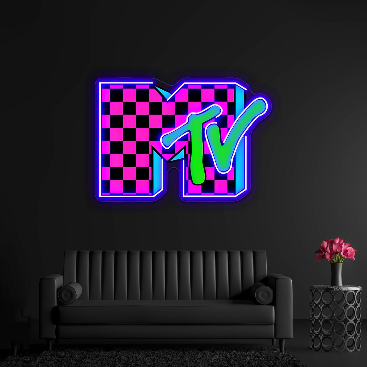 Retro Shape Design Logo Graphic Essential Wall Artwork Neon Signs