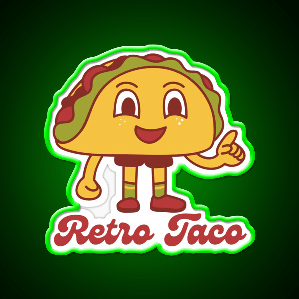 Retro Taco Led Neon Sign Mexican Food Sign Rgb Color - Shineneon