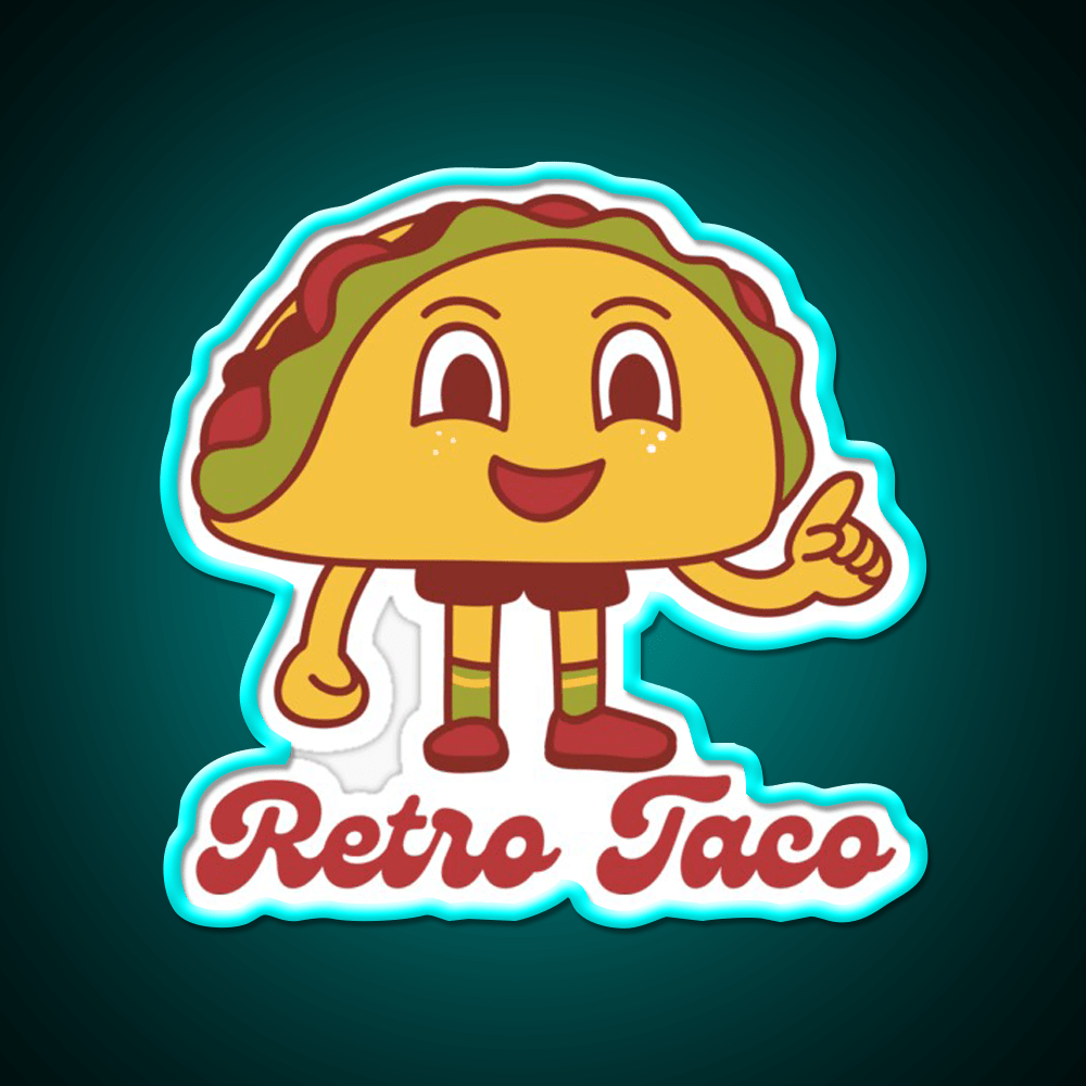 Retro Taco Led Neon Sign Mexican Food Sign Rgb Color - Shineneon