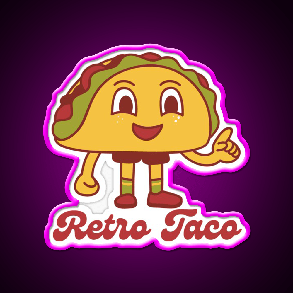 Retro Taco Led Neon Sign Mexican Food Sign Rgb Color - Shineneon
