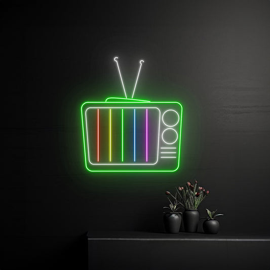 Retro Television Device Led Sign