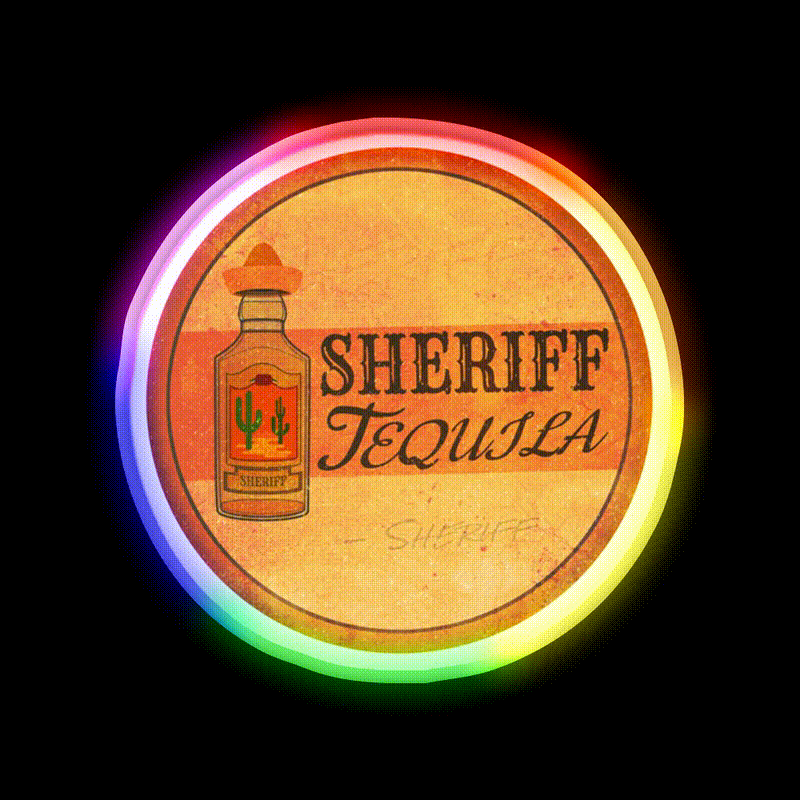 Retro Tequila Party Drink Tequila Led Neon Sign Rgb Color - LED neon sign close-up detail