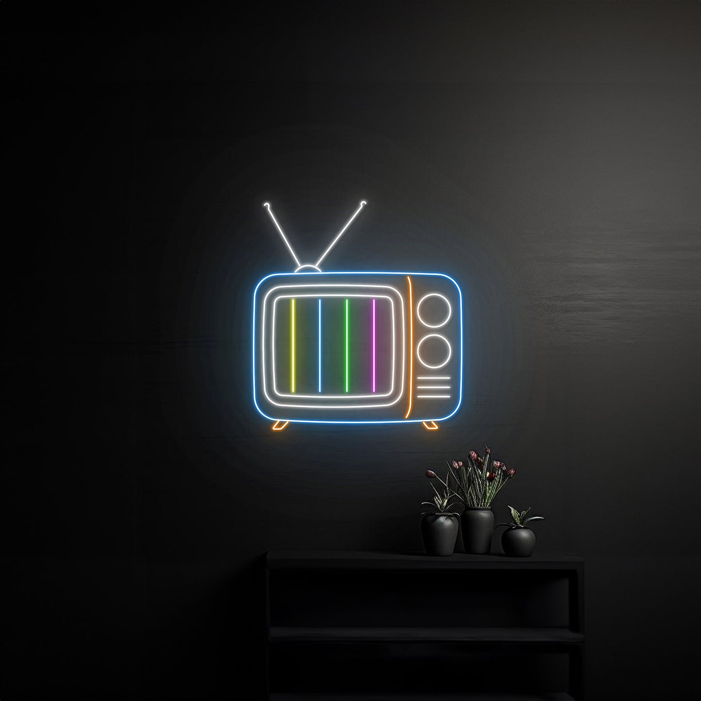 Retro Tv Led Neon Sign Film Strip Scene Tv Neon Light