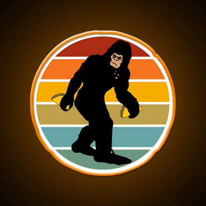 Retro Vintage Bigfoot Stole The Taco Led Neon Sign Rgb Color - Shineneon