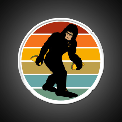Retro Vintage Bigfoot Stole The Taco Led Neon Sign Rgb Color - Shineneon