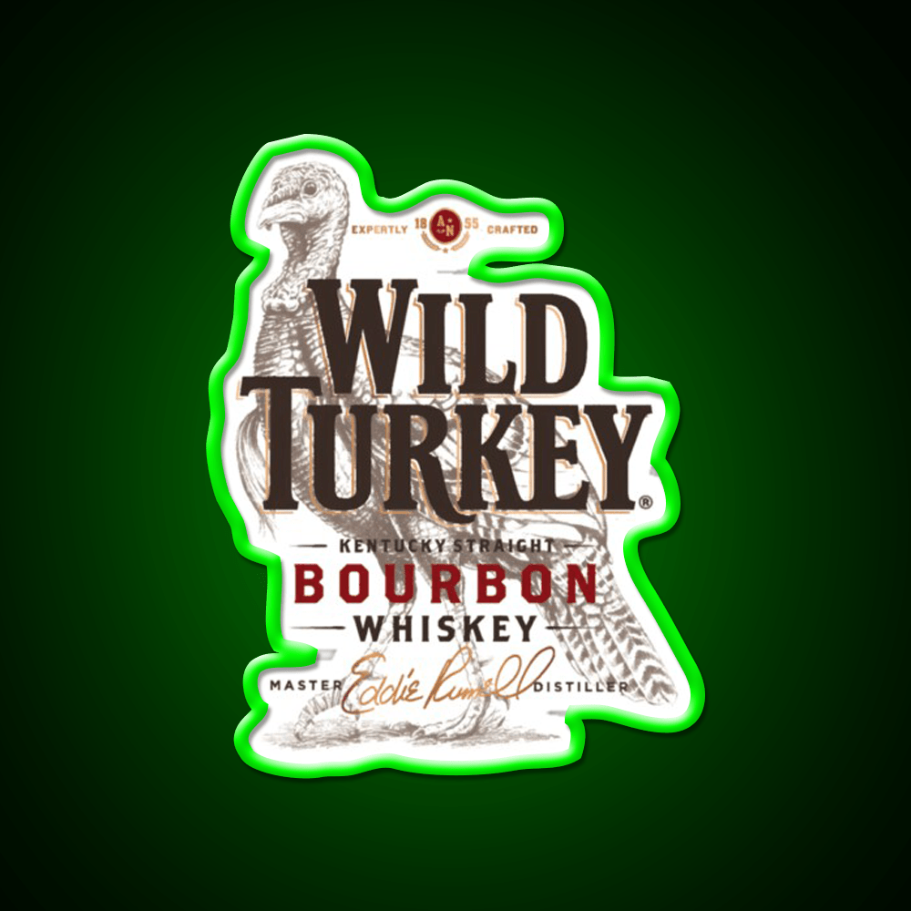 Retro Wild Turkey Premium Whiskey Drink Bar Led Neon Sign Rgb Color - Shineneon