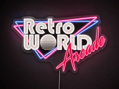 Retro WORLD Arcade Custom LED Neon Sign - Shineneon