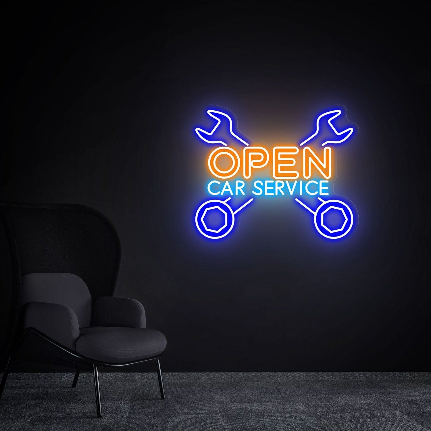 Rev Up Your Garage Open Led Neon Sign Car Service | Shineneon