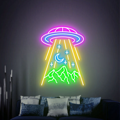 Revamp Your Space Ufo Mountain Led Neon Sign | Shineneon