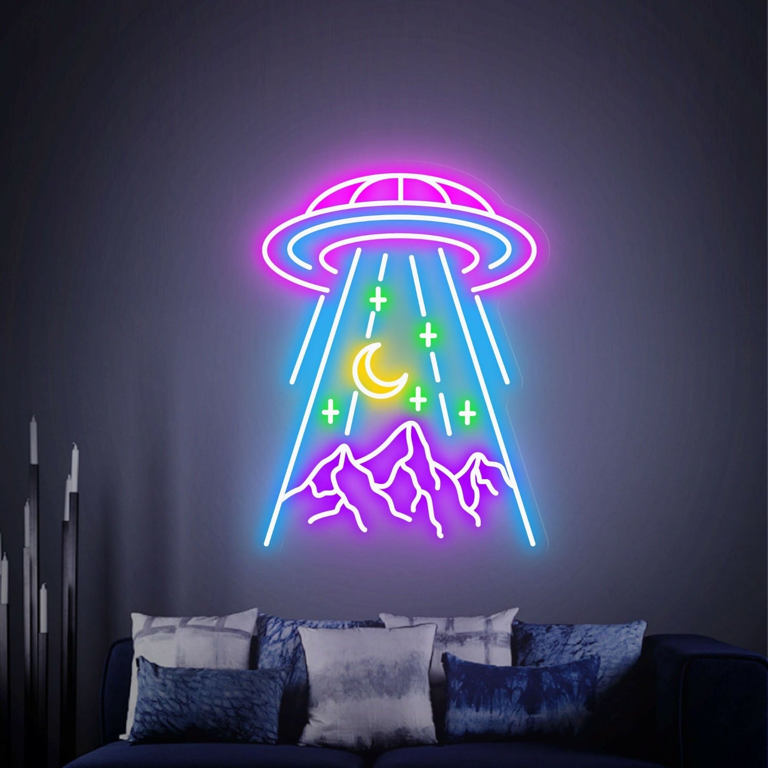 Revamp Your Space Ufo Mountain Led Neon Sign | Shineneon