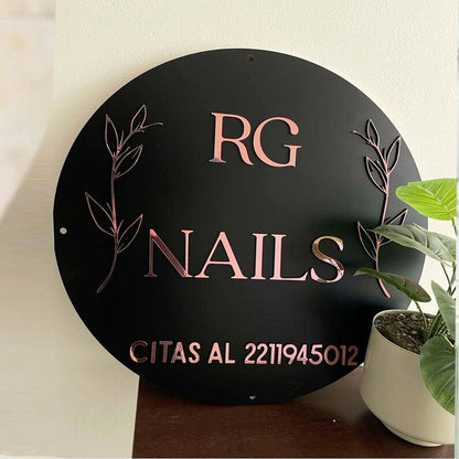 Rg Nails Citas Al 2211945012 Acrylic Business Logo Sign - Shineneon
