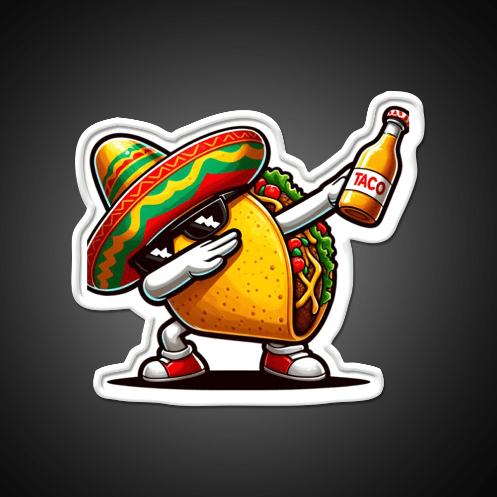 Rgb Color Lets Fiesta Mexican Taco Neon Sign - Shineneon