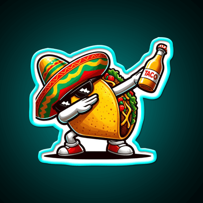 Rgb Color Lets Fiesta Mexican Taco Neon Sign - Shineneon