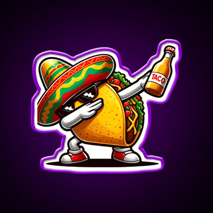 Rgb Color Lets Fiesta Mexican Taco Neon Sign - Shineneon