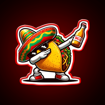 Rgb Color Lets Fiesta Mexican Taco Neon Sign - Shineneon