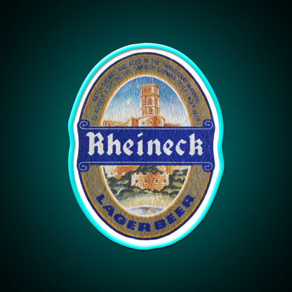Rheineck Lager Coaster Beer Bar Decor Led Neon Sign Rgb Color - Size and dimension reference