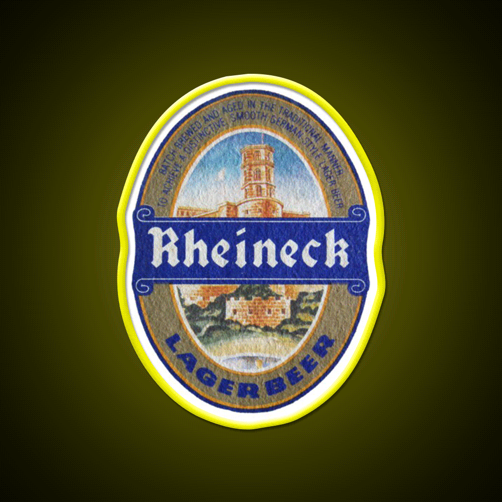 Rheineck Lager Coaster Beer Bar Decor Led Neon Sign Rgb Color - Custom LED neon sign front view