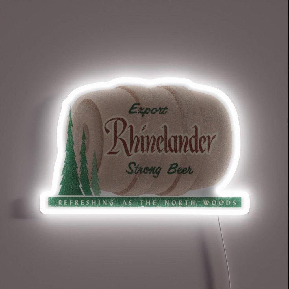 Rhinelander Beer Retro Defunct Wisconsin Breweriana Led Neon Sign - Shineneon