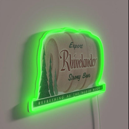 Rhinelander Beer Retro Defunct Wisconsin Breweriana Led Neon Sign - Shineneon