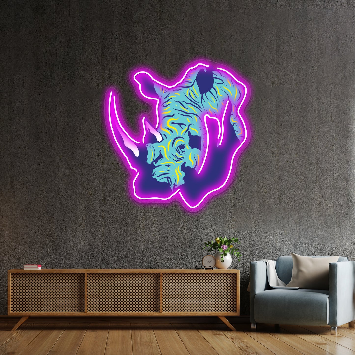 Rhino Wall Artwork Neon Signs Wall Artwork Neon Signs