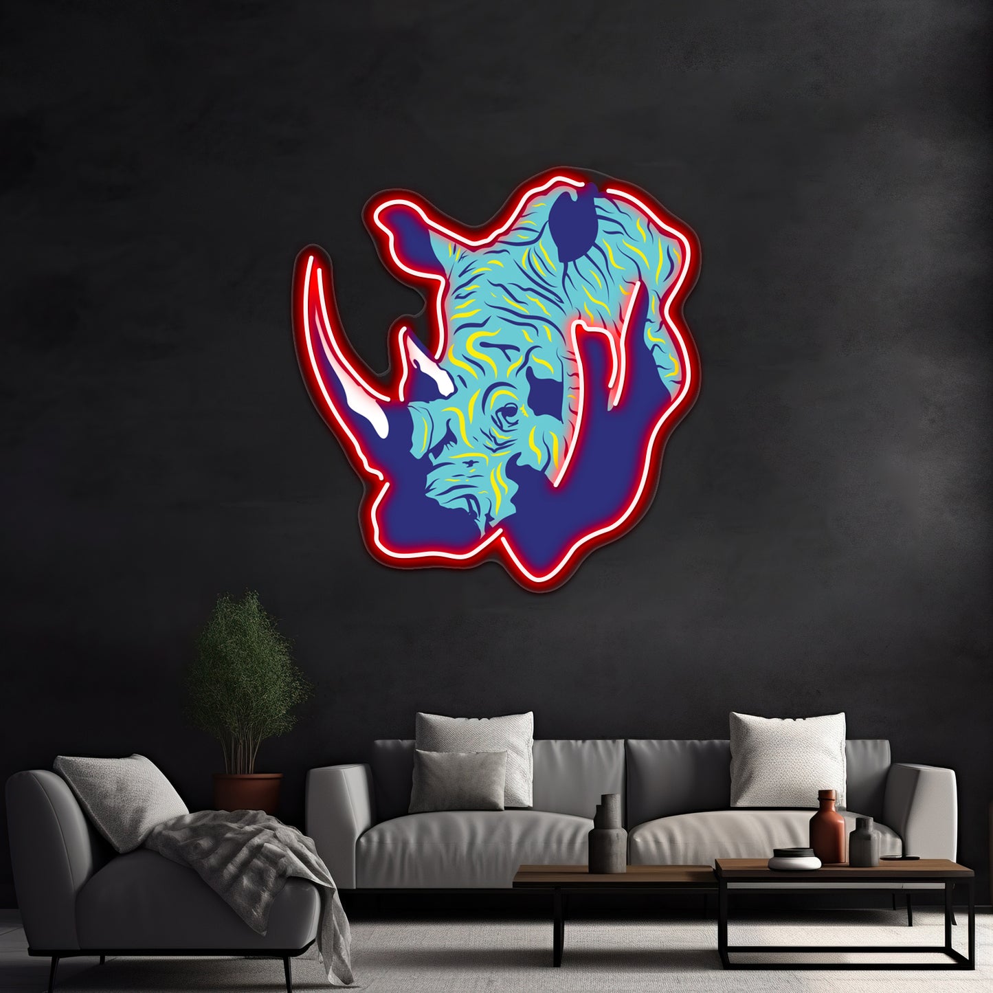 Rhino Wall Artwork Neon Signs Wall Artwork Neon Signs