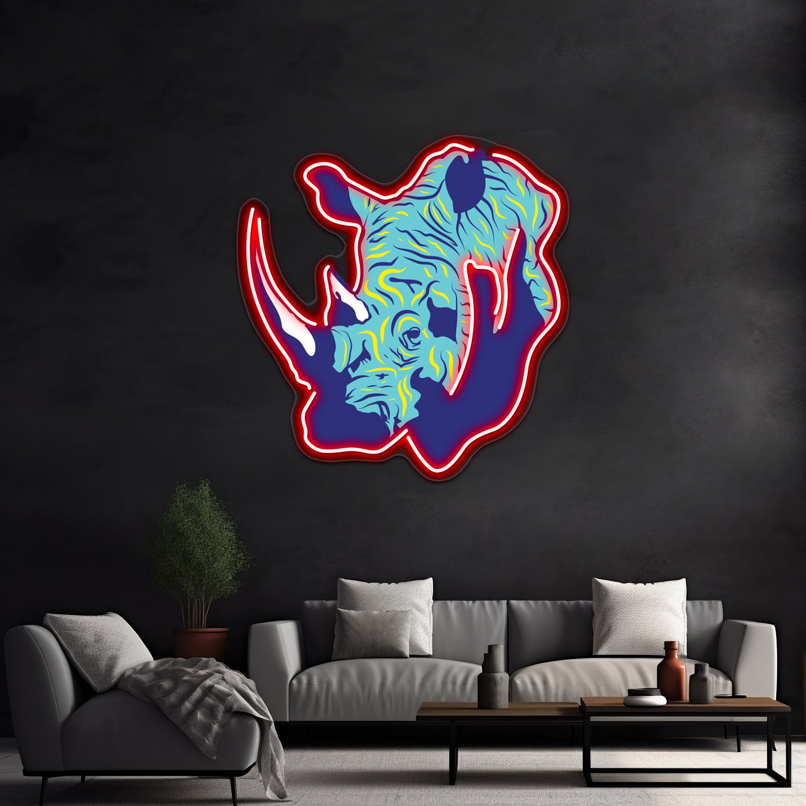 Rhino Wall Artwork Neon Signs Wall Artwork Neon Signs | Shineneon