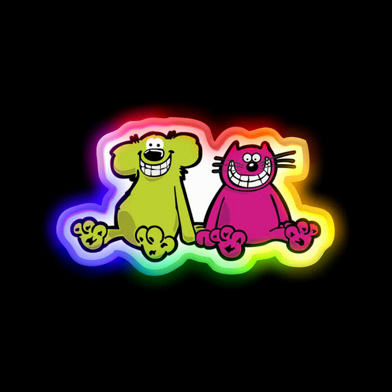 Rhubarb And Custard Fast Food Led Neon Sign For Burger Place Rgb Color