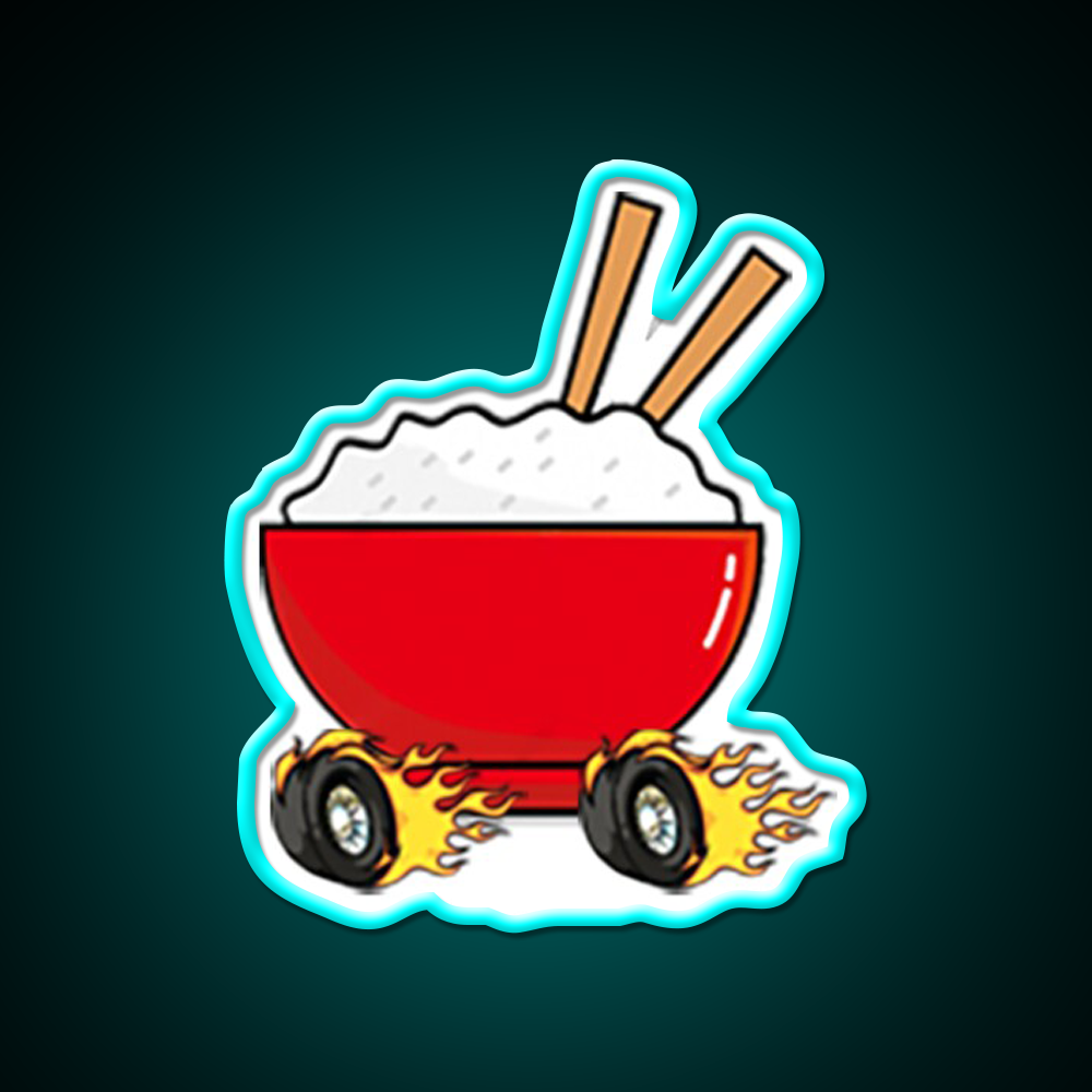 Rice Bowl Led Neon Sign Chinese Food Rgb Color