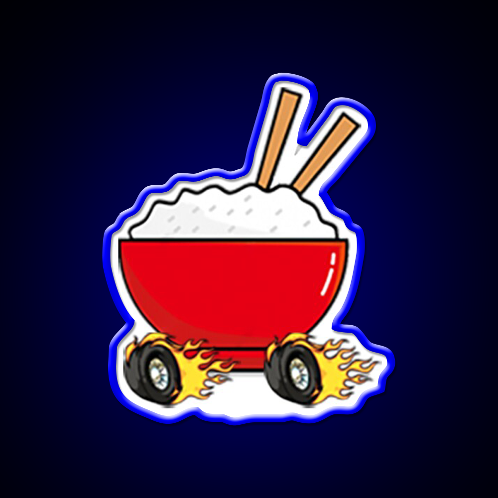 Rice Bowl Led Neon Sign Chinese Food Rgb Color