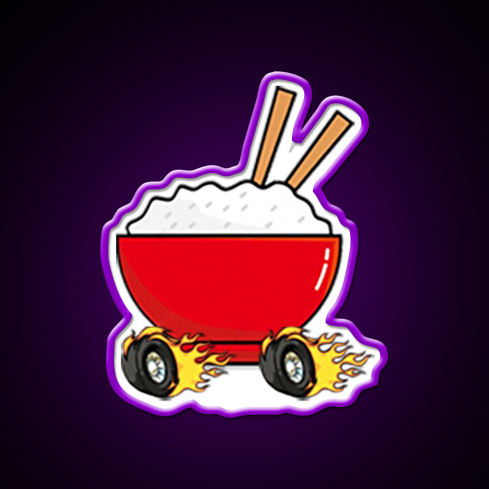 Rice Bowl Led Neon Sign Chinese Food Rgb Color