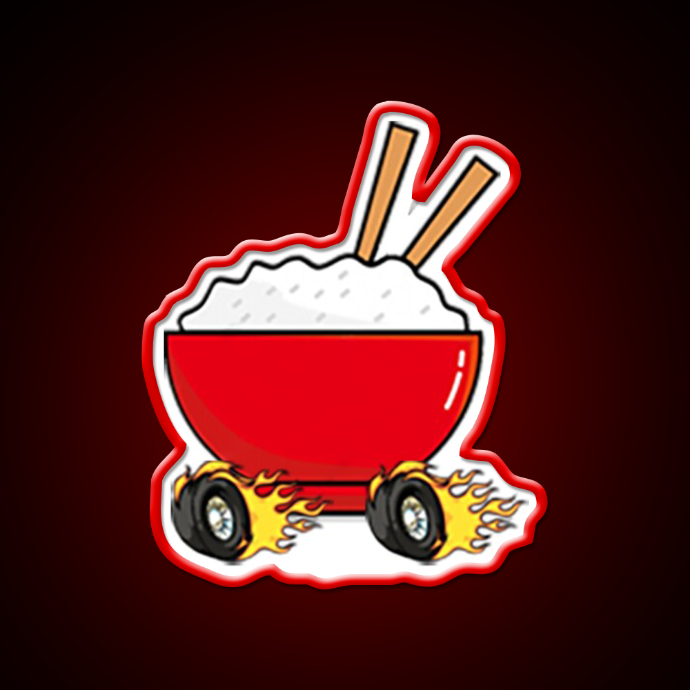 Rice Bowl Led Neon Sign Chinese Food Rgb Color