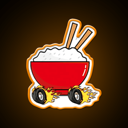 Rice Bowl Led Neon Sign Chinese Food Rgb Color - Shineneon