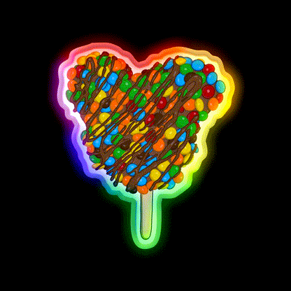 Rice Krispie Pop Snack Food Led Neon Sign Rgb Color - LED neon sign close-up detail