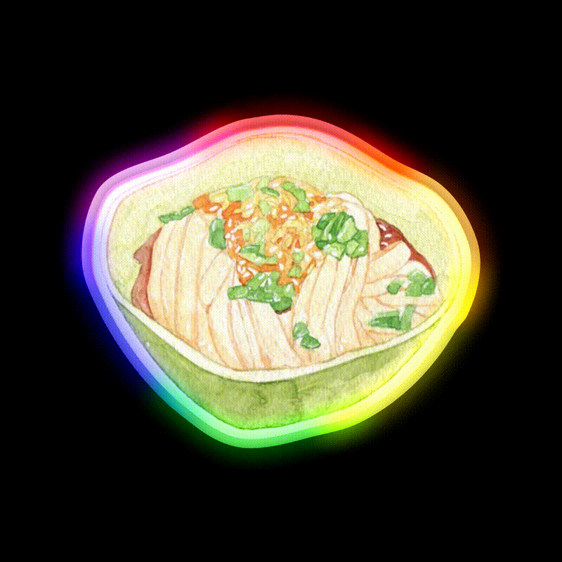 Rice Noodles Led Neon Sign Chinese Food Rgb Color