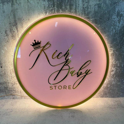 Rich Baby Store Acrylic Business Logo Sign - Shineneon
