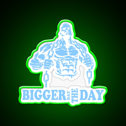 Rich Piana Bigger By The Day Gym Fitness Led Neon Sign Rgb Color