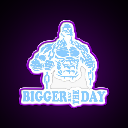 Rich Piana Bigger By The Day Gym Fitness Led Neon Sign Rgb Color