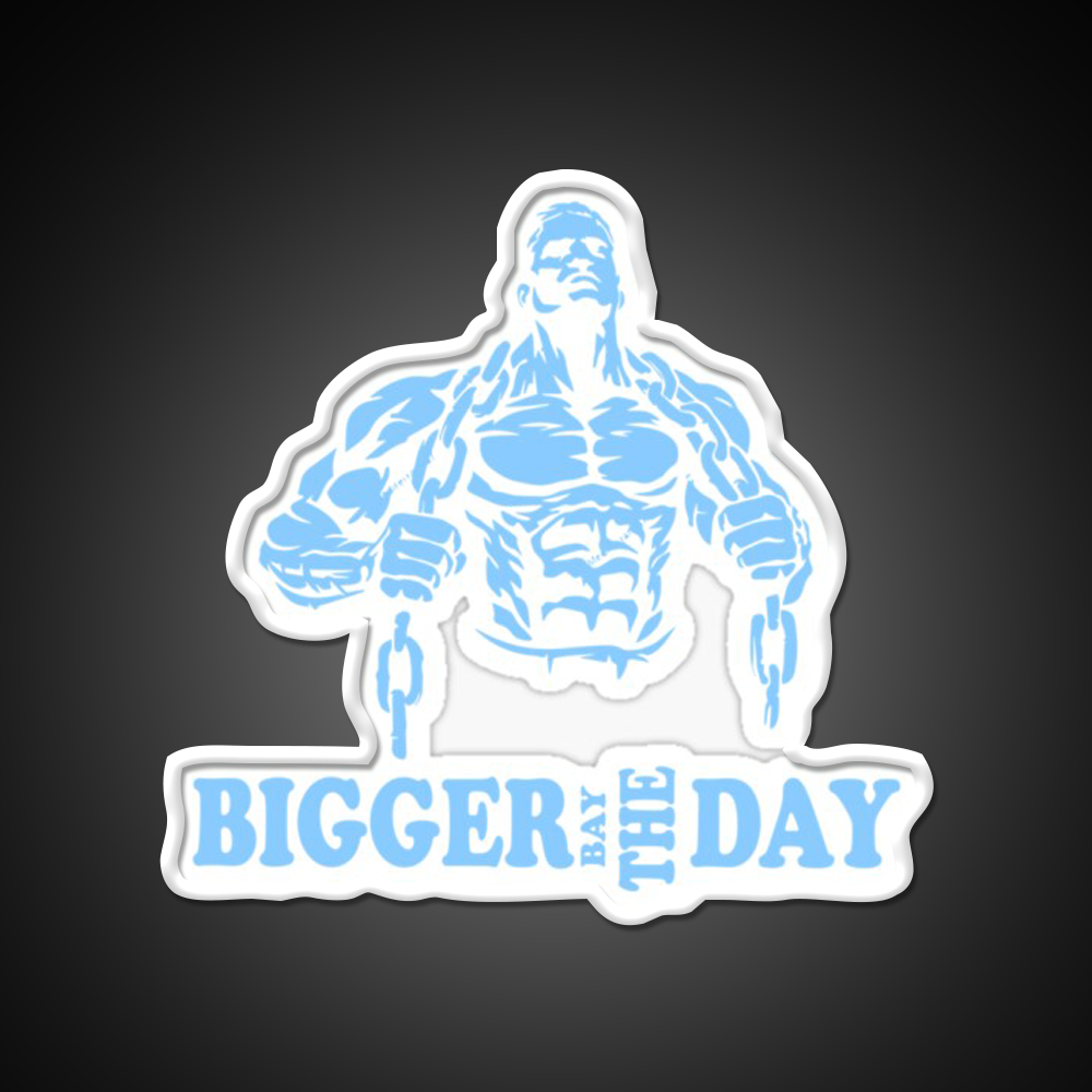 Rich Piana Bigger By The Day Gym Fitness Led Neon Sign Rgb Color