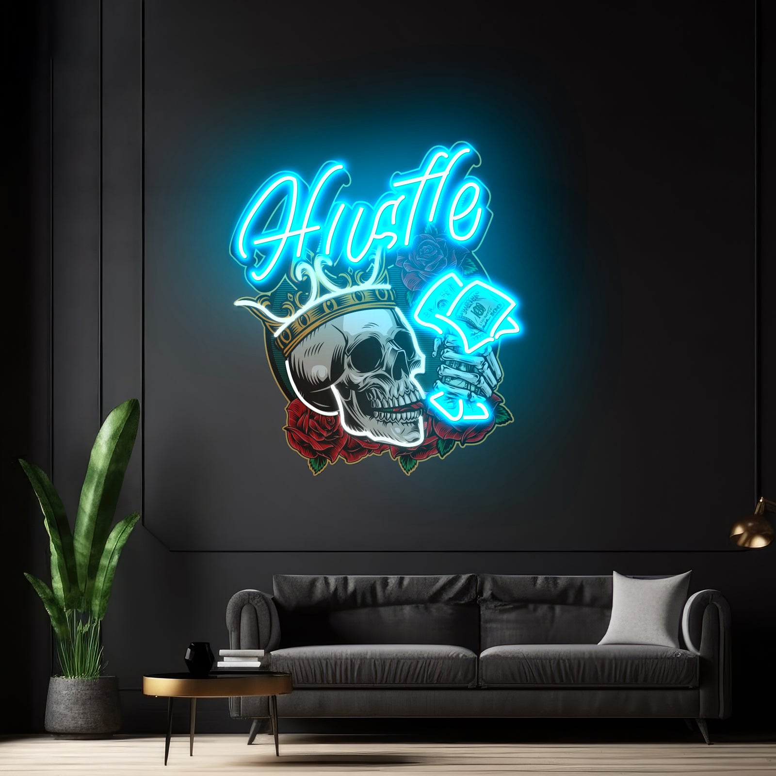 Rich Skull Led Neon Sign Light Custom Led Signs