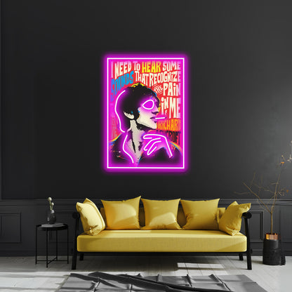 Richard Ashcroft Pop Art Quote Artwork Led Neon Signs