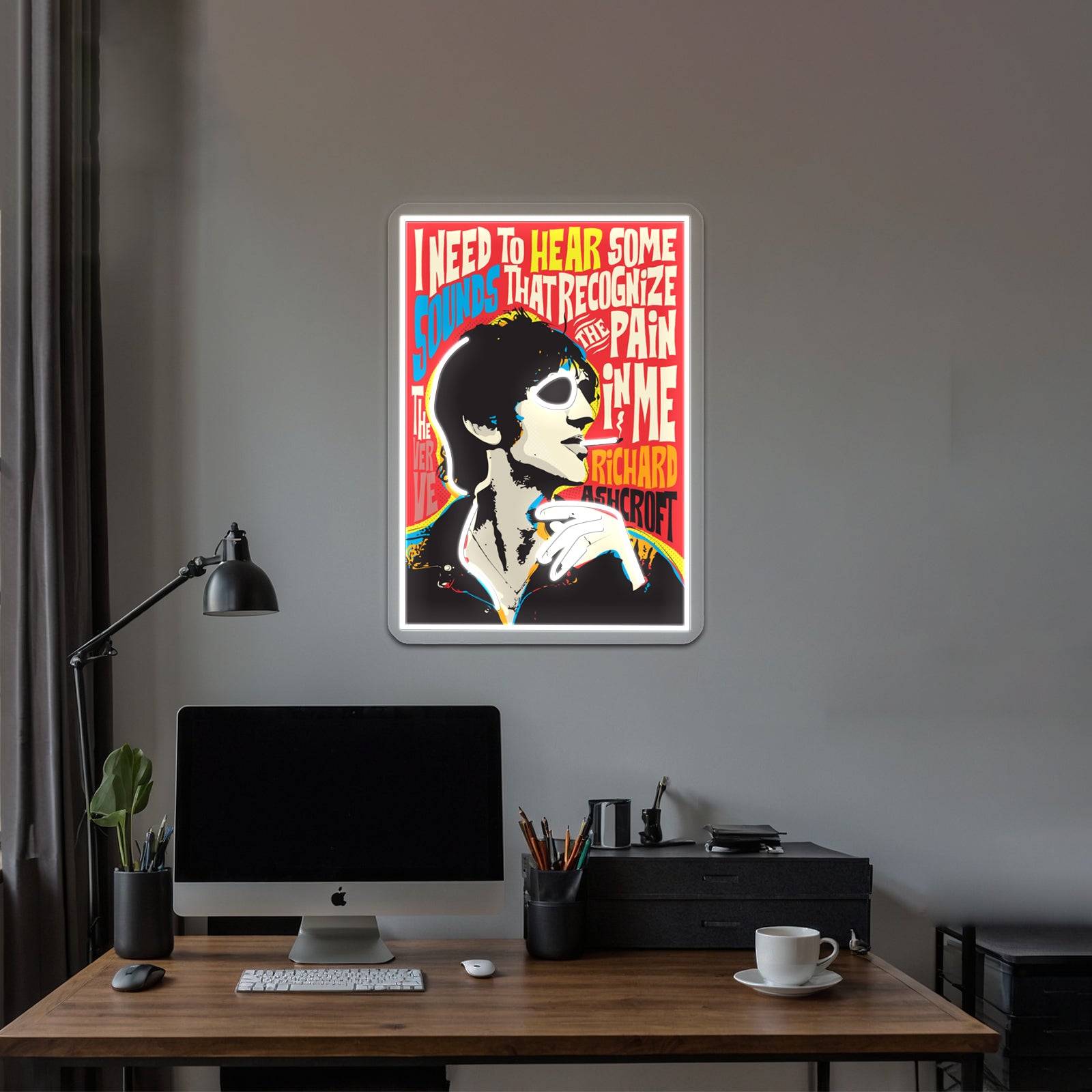 Richard Ashcroft Pop Art Quote Artwork Led Neon Signs | Shineneon