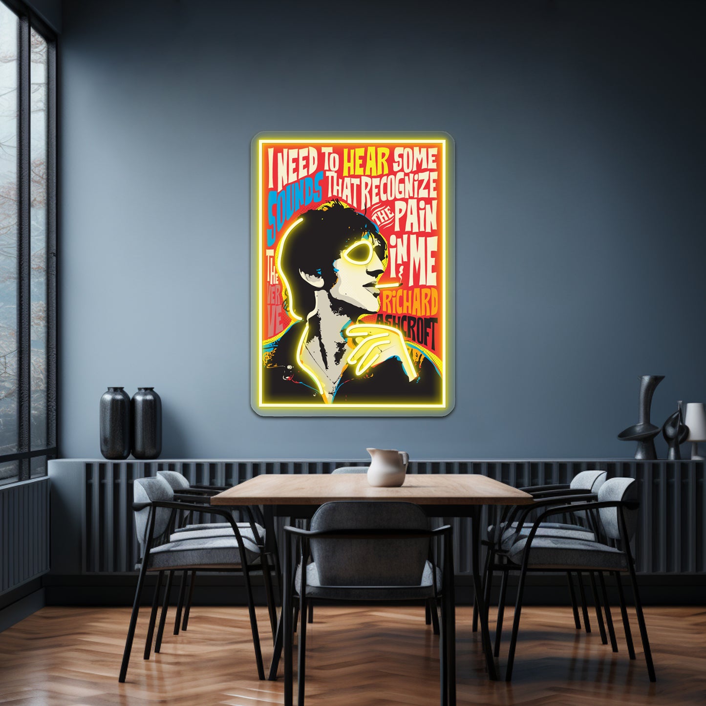 Richard Ashcroft Pop Art Quote Artwork Led Neon Signs