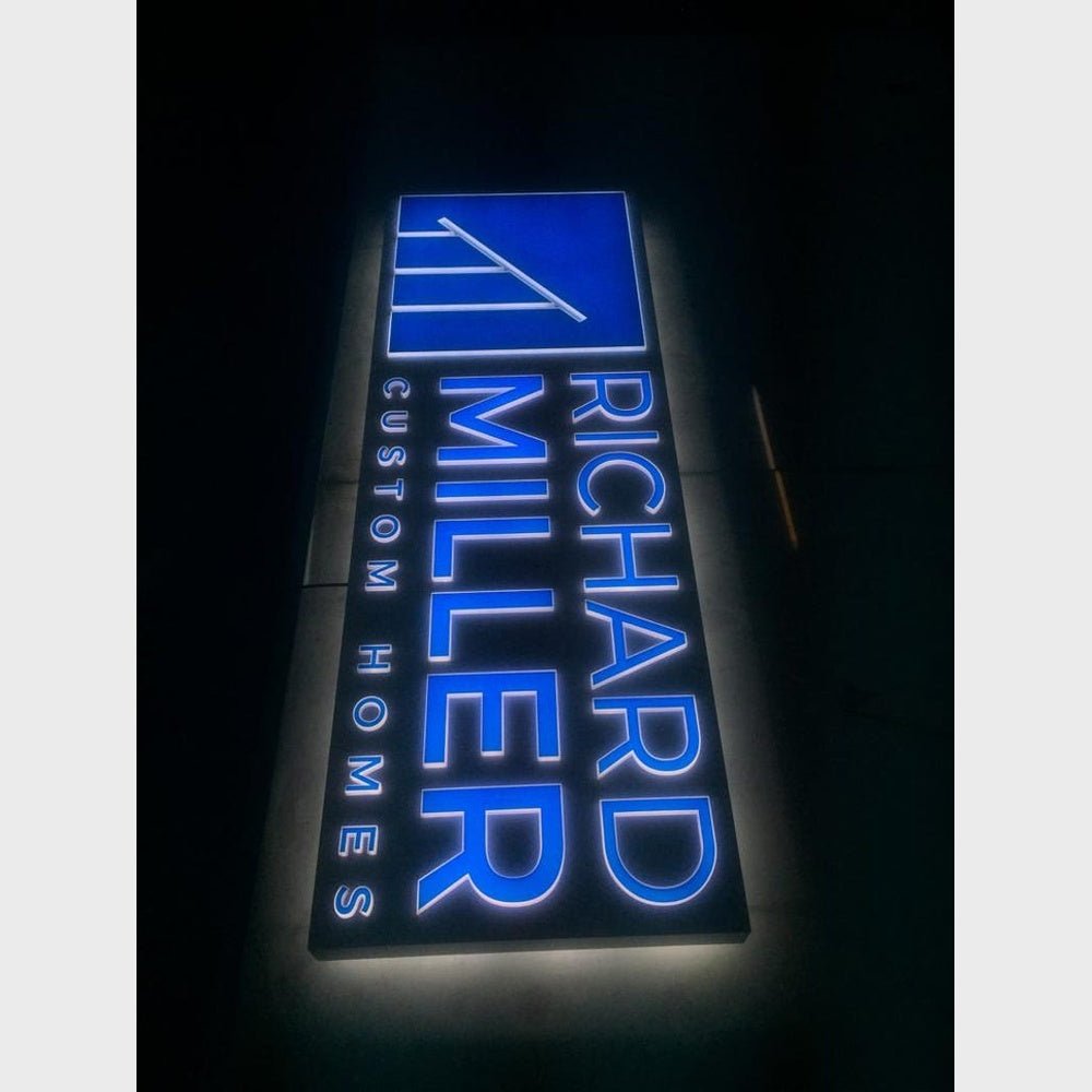 Richard Miller Custom Homes 3D Backlit Channel Letters Led Light Sign - Shineneon