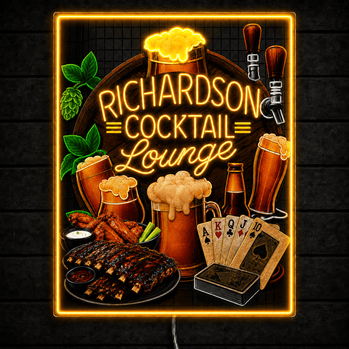 RICHARDSON COCKTAIL Lounge Custom LED Neon Sign - Shineneon
