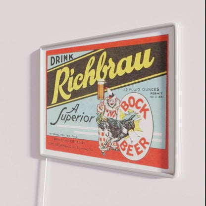 Richbrau Bock Beer Rgb Led Neon Sign - Shineneon
