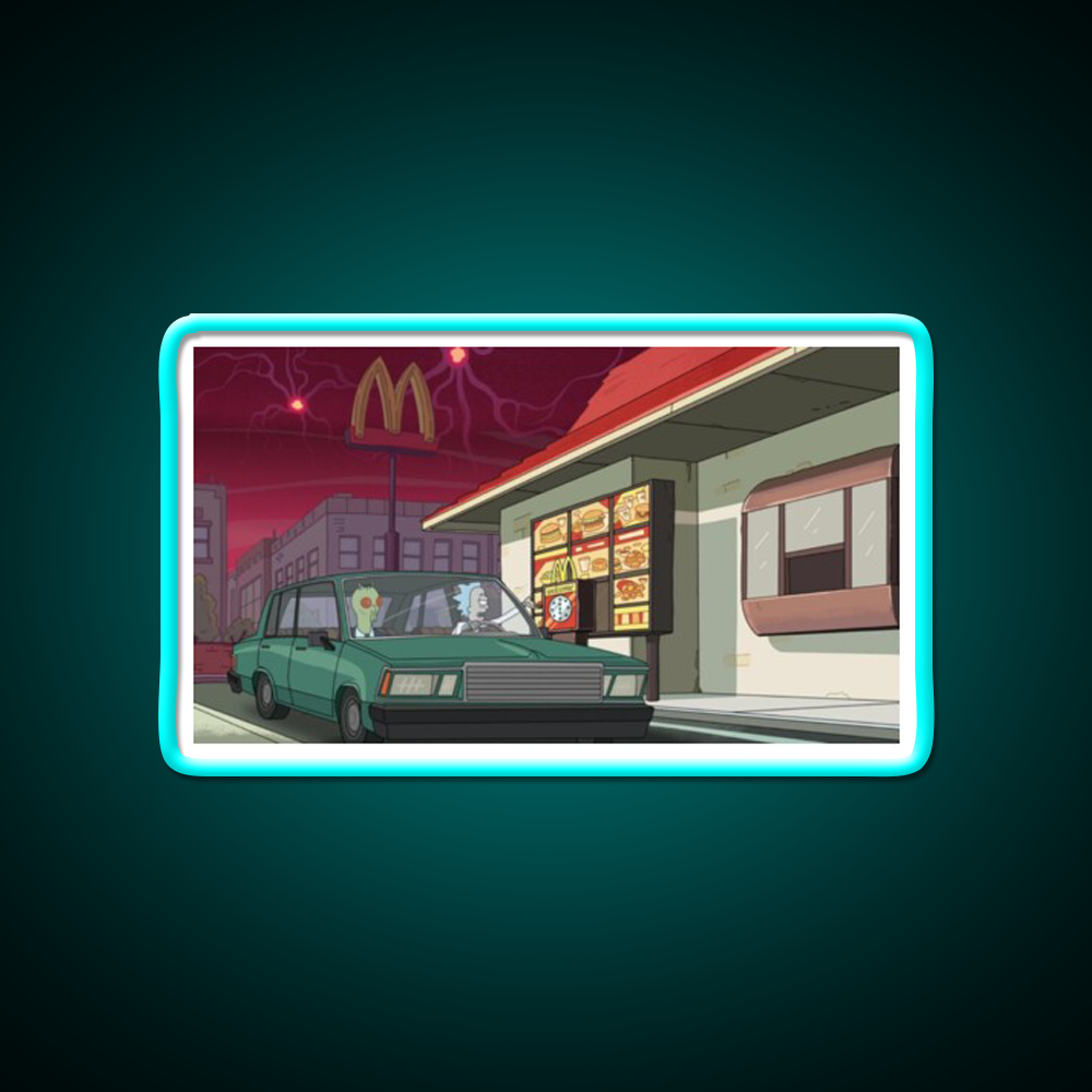 Rick Fast Food Led Neon Sign For Burger Place Rgb Color