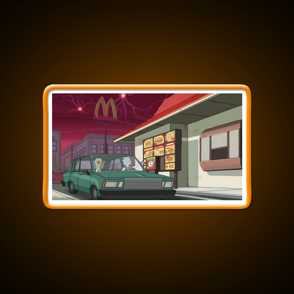 Rick Fast Food Led Neon Sign For Burger Place Rgb Color - Shineneon